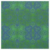 Emerald Green & Blue Stylish Bohemian Pattern Stof (Swatch)