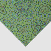 Emerald Green Bohemian Geometric Pattern Tissuepapier (Detail)