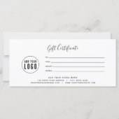 Emerald Green Bokeh Lights Gold Gift Certificate (Achterkant)