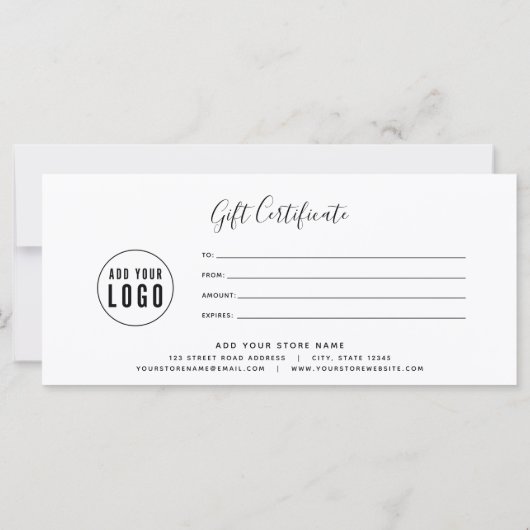 Emerald Green Bokeh Lights Gold Gift Certificate (Achterkant)