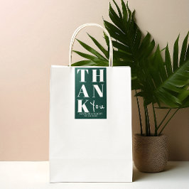 Emerald Green Bold Simpel Dank je voor je huwelijk Rechthoekige Sticker