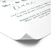 Emerald Green Botanical in Audio Guestbook Poster (Hoek)