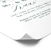 Emerald Green  Botanical in Audio Guestbook Poster (Hoek)