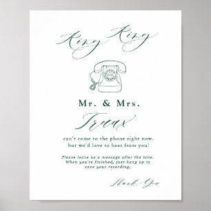 Emerald Green Botanical in Audio Guestbook Poster