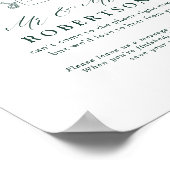 Emerald Green Botanical in Audio Guestbook Poster (Hoek)