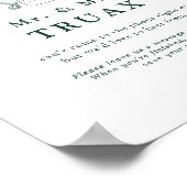 Emerald Green  Botanical in Audio Guestbook Poster (Hoek)