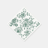 Emerald Green  Botanische Bloemen Huwelijk Servet (Hoek)