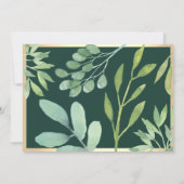 Emerald Green Botanische bruiloft Bewaar de datum Save The Date (Achterkant)