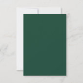 Emerald Green botanische kam monogram bruiloft Save The Date (Achterkant)