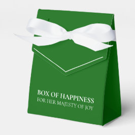 Emerald Green Box of Happiness for Her Majesty Bedankdoosjes
