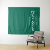 Emerald Green Bridal Shower Photo Backdrop Wandkleed (In Situ (horizontaal))