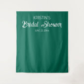 Emerald Green Bridal Shower Photo Backdrop Wandkleed (Voorkant)