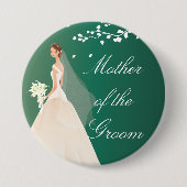 Emerald Green Bride MOG Bridal Party Button (Voorkant)