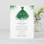 Emerald Green Bridesmaid Dress Vrijgezellenfeest Kaart (Staand voorkant)