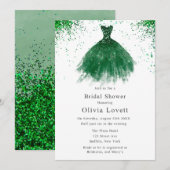 Emerald Green Bridesmaid Dress Vrijgezellenfeest Kaart (Voorkant / Achterkant)