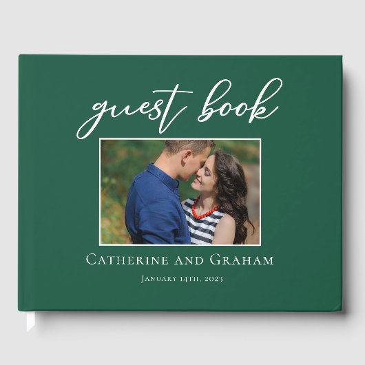 Emerald Green bruidspaar foto Gastenboek (Voorkant)