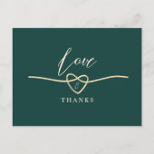 Emerald Green bruiloft dank u Briefkaart (Voorkant)