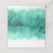 Emerald green bruiloft of evenement plaatskaartje (Buitenkant ongevouwen)