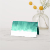 Emerald green bruiloft of evenement plaatskaartje (Voorkant)