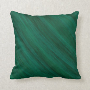 Emerald Green Brushed Stripes Kussen