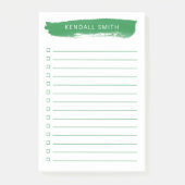 Emerald Green Brushstroke Eenvoudig te doen Post-it® Notes (Voorkant)