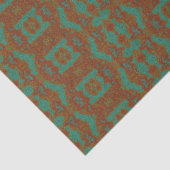 Emerald Green Burnt Oranje gepatterd weefselpapier Tissuepapier (Detail)