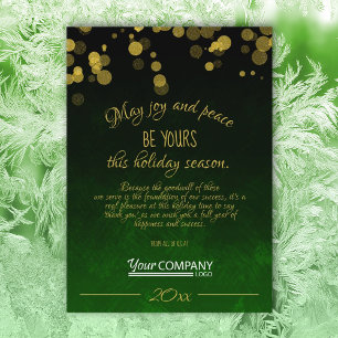 Emerald Green Business Holiday Kaart