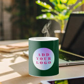 Emerald green business logo koffiemok