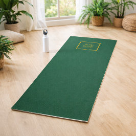Emerald green business logo studio yogamat