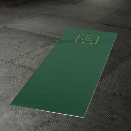 Emerald green business logo studio yogamat