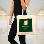 Emerald green business logo tote bag<br><div class="desc">Een stijlvolle groene achtergrond. Pas uw zaken,  bedrijf logo,  naam en contactinformatie aan en voeg deze toe. Achterzijde: geen ontwerp (minder duur) Het is mogelijk om het voorontwerp naar de achterkant te kopiëren.</div>