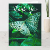 Emerald Green Butterfly - Grote Dank u wel Bedankkaart (Voorkant)