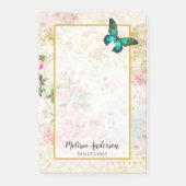 Emerald Green Butterfly op Chic  Collage Post-it® Notes (Voorkant)