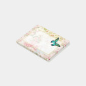 Emerald Green Butterfly op Chic  Collage Post-it® Notes (Schuin)