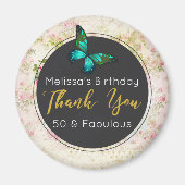 Emerald Green Butterfly op  collage Bedankt Magneet (Voorkant)