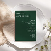 Emerald Green Calligraphy Script Modern WEDDING