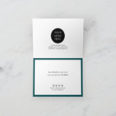 Emerald Green-Calligraphy-Stylish-folded-Business Bedankkaart (Binnen)