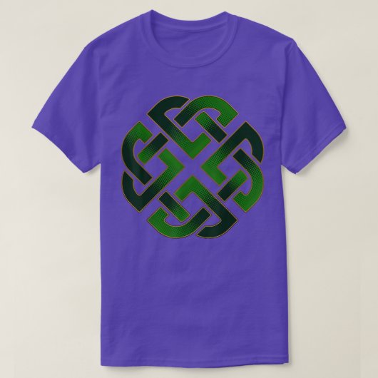 Emerald Green Celtic Gaelic Knot for St. T-shirt (Design voorkant)