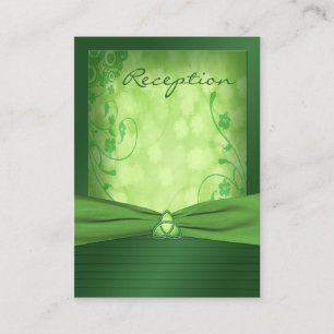 Emerald Green Celtic Love Knot Enclosure Card Informatiekaartje