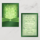 Emerald Green Celtic Love Knot Enclosure Kaart (Voorkant / Achterkant)