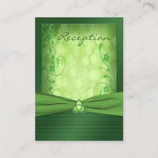 Emerald Green Celtic Love Knot Enclosure Kaart (Voorkant)