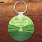 Emerald Green Celtic Love Knot Wedding Favor Sleutelhanger (Voorkant)