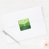 Emerald Green Celtic Love knot Wedding Favor Vierkante Sticker (Envelop)