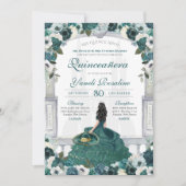 Emerald Green Charro Elegant Princess Quinceanera Kaart (Voorkant)