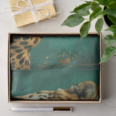 Emerald Green Cheetah Maximalistisch Decor Tissuepapier (Geschenk)