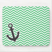 Emerald Green Chevron; Anker Muismat (Voorkant)