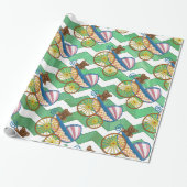 Emerald Green Chevron Baby shower Cadeaupapier (Uitgerold)