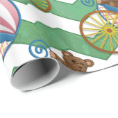 Emerald Green Chevron Baby shower Cadeaupapier (Rol Hoek)