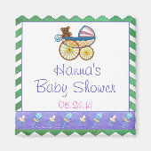 Emerald Green Chevron Baby shower Magneet (Voorkant)