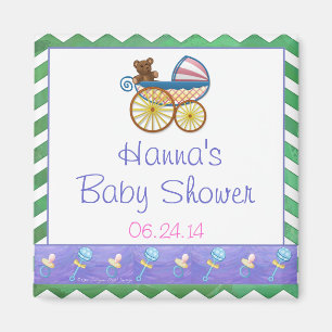 Emerald Green Chevron Baby shower Magneet